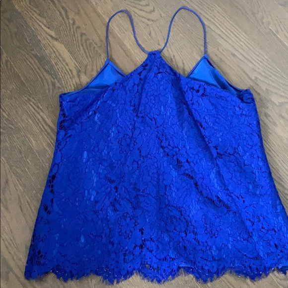 J. crew Laced Blue Tank size 2 - Picture 3 of 3